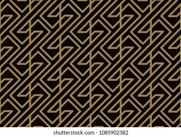 seamless geometric pattern by stripes line . Seamless vector background. Black texture.