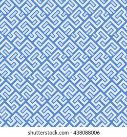 Seamless geometric pattern by stripes. Modern vector background with repeating lines. Seamless geometric background with blue and white elements