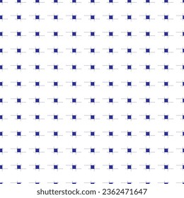 Seamless Geometric Pattern Checkers With Dotted Line Spacing, Dark Blue, White Print Texture