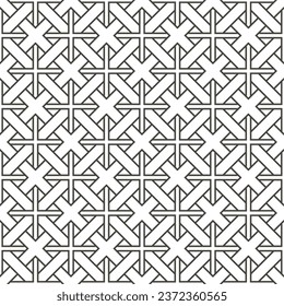 Seamless geometric pattern with Chinese and Japanese style