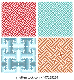 Seamless geometric pattern in Chinese style
