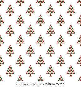 seamless geometric pattern christmas tree for background for background, wallpaper, illustration, fabric, clothing, carpet, batik, embroidery.