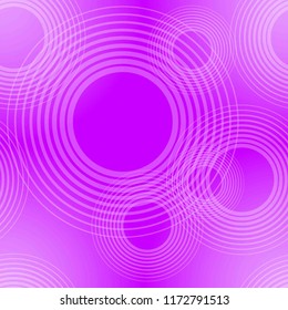 Seamless Geometric Pattern with Circles. Abstract Futuristic Pink Wallpaper. Vector Illustration
