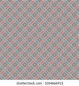 seamless geometric pattern with circles ande squares
