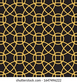 Seamless geometric pattern with circles.   Art deco style