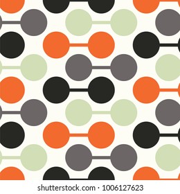 Seamless geometric pattern. Circles. Color print.
