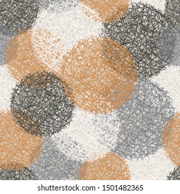 Seamless geometric pattern. Circles. Color print.