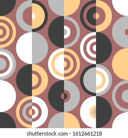 Seamless geometric pattern. Circles. Color print.
