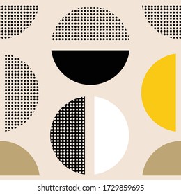 Seamless geometric pattern  Circles  Color print 