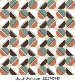 Seamless geometric pattern. Circles. Color print.