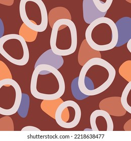 Seamless geometric pattern. Circles. Color print.