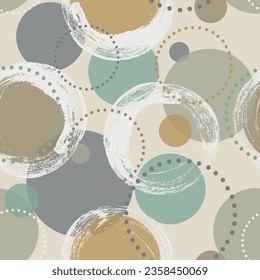 Seamless geometric pattern. Circles. Color print.