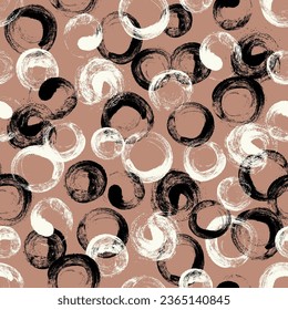 Seamless geometric pattern. Circles. Color print.