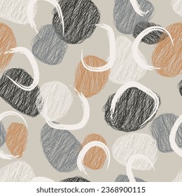 Seamless geometric pattern. Circles. Color print.