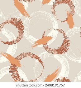 Seamless geometric pattern. Circles. Color print.