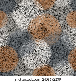 Seamless geometric pattern. Circles. Color print.