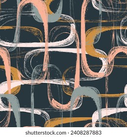 Seamless geometric pattern. Circles. Color print.