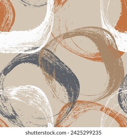 Seamless geometric pattern. Circles. Color print.