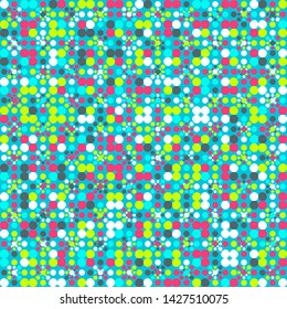 Seamless geometric pattern with circles. Colorful vector background