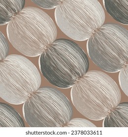 Seamless geometric pattern. Circles. Diagonal.