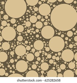 Seamless geometric pattern with circles, dots or polka dots. Abstract pattern for print on wallpaper, fabrics, wrapper, curtain, covering, bedding, decor, upholstery, curtains. Vector illustration