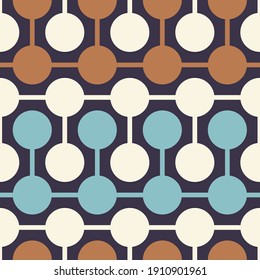 Seamless geometric pattern. Circles and lines.