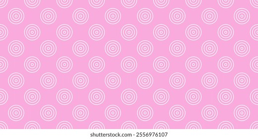 Seamless geometric pattern with circles, lines. Pink abstract background.