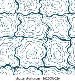 Seamless geometric pattern with circles on the water. Vector texture. Textiles, wallpaper, background, covers.