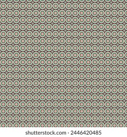 Patrón geométrico sin fisuras con círculos. Sobre un fondo gris. Se puede utilizar en textiles, para el diseño de libros, fondo de Sitio web.