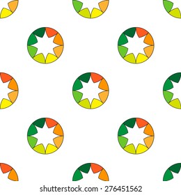Seamless geometric pattern of circles on a white background