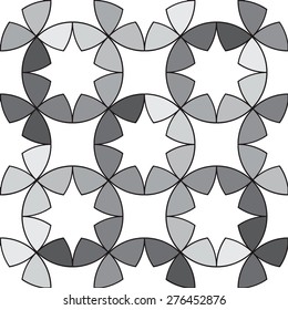 Seamless geometric pattern of circles on a white background