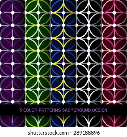 Seamless geometric pattern of circles on a white background