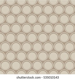 Seamless geometric pattern of circles on a white background.