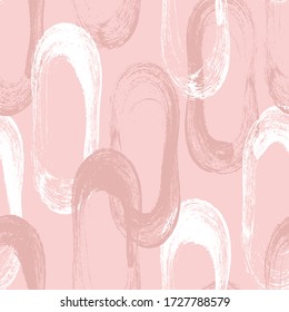 Seamless geometric pattern. Circles. Pink background.
