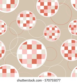 Seamless geometric pattern of circles. Print. Repeating background. Cloth design, wallpaper.