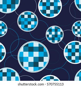 Seamless geometric pattern of circles. Print. Repeating background. Cloth design, wallpaper.