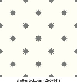 Seamless geometric pattern of circles with rays. Vector illustration.
