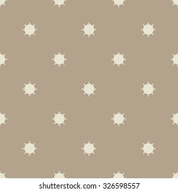 Seamless geometric pattern of circles with rays. Vector illustration.