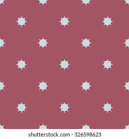 Seamless geometric pattern of circles with rays. Vector illustration.