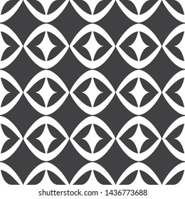 Seamless Geometric Pattern with Circles and Semicircles, Scandinavian Style. Abstract Modern Background
