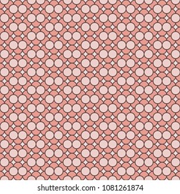Seamless geometric pattern with circles. Simple background with multicolor shapes