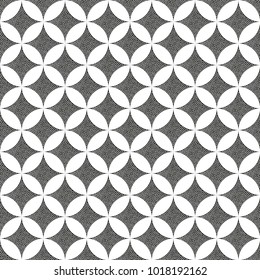 Seamless geometric pattern with circles in a small black and white point.