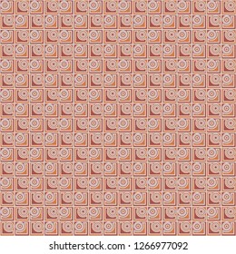 Seamless geometric pattern with circles and squares