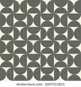Seamless geometric pattern with circles and squares