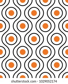 Seamless Geometric Pattern With Circles. Vector Art.