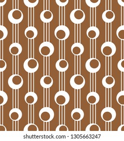 Seamless geometric pattern with circles. Vector art.
