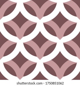 Seamless geometric pattern with circles. Vector art.