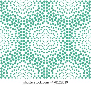 Seamless geometric pattern with circles. Vector art.