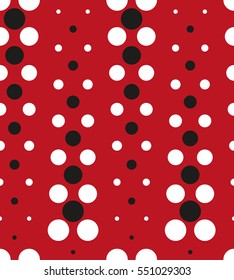 Seamless geometric pattern with circles. Vector art.