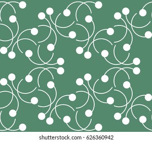 Seamless geometric pattern with circles. Vector art.